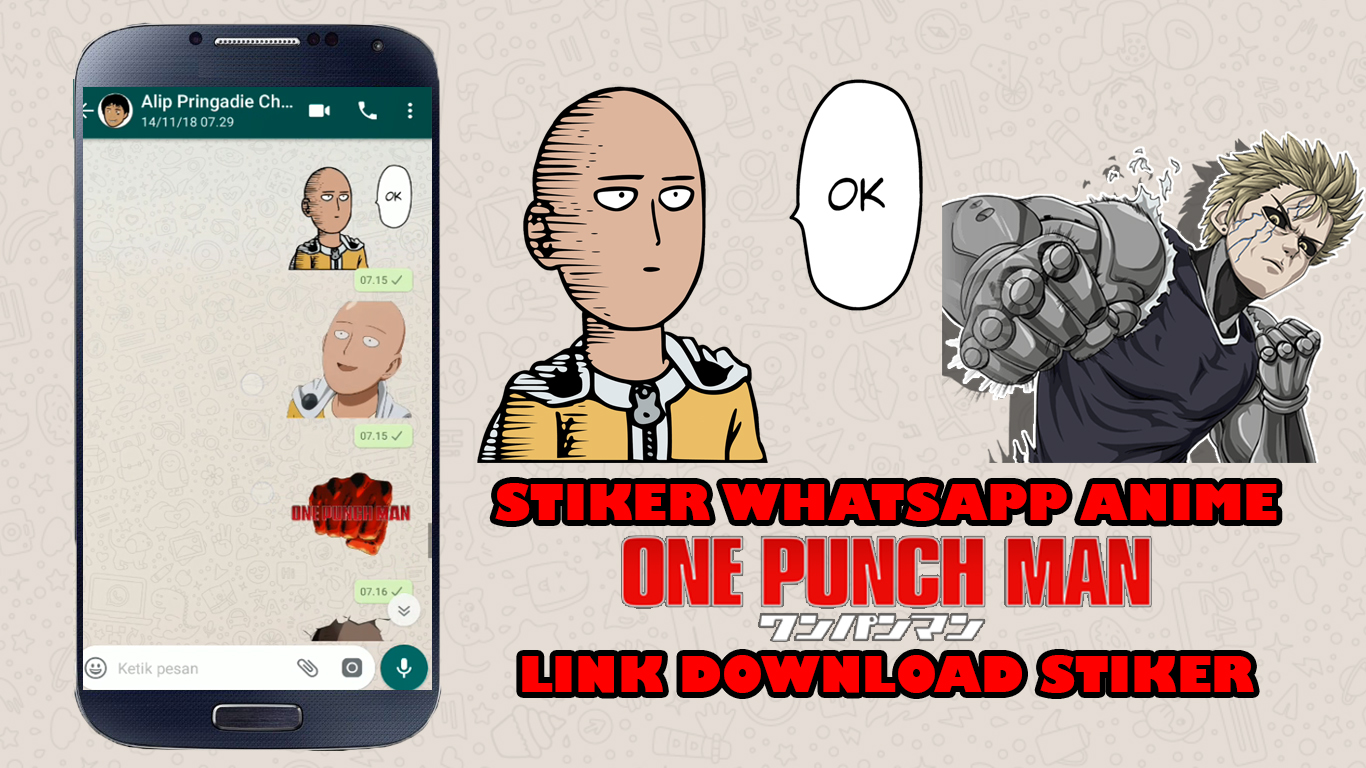 Download Stiker Whatsapp Anime One Punch Man