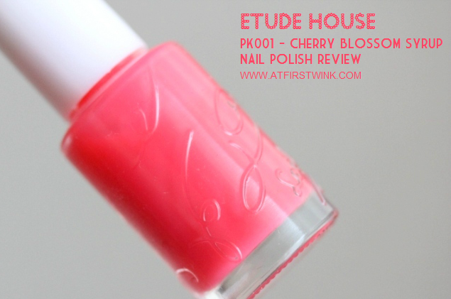 Etude House nail polish PK001 - Cherry Blossom syrup bottle