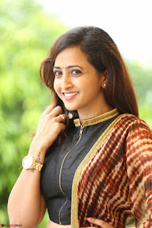 Lasya looks super cute in black choli Saree at Raja Meru Keka Press Meet ~  Exclusive 003