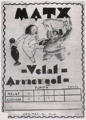Cartel del encuentro ajedrecístico Velat-Armengol 