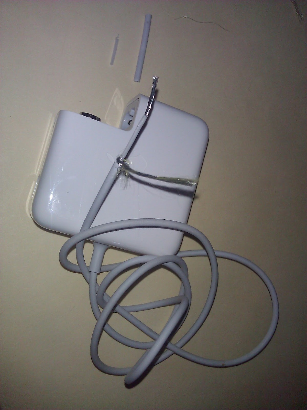 Cat Chewed MacBook Power Cord Do Not Throw Your Chewed Up MacBook