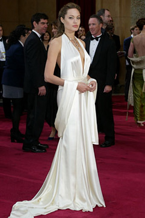 evening gown white color