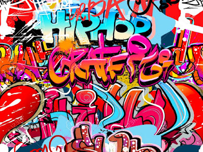 オリジナル High Resolution Hip Hop Graffiti Background