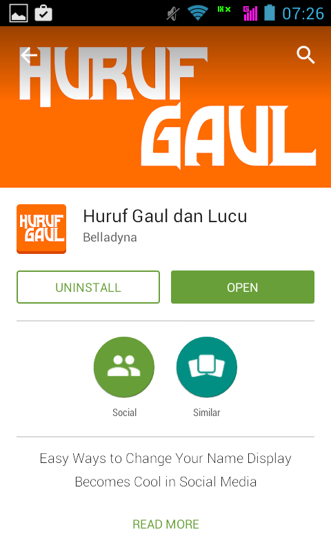 Aplikasi Huruf Gaul Android