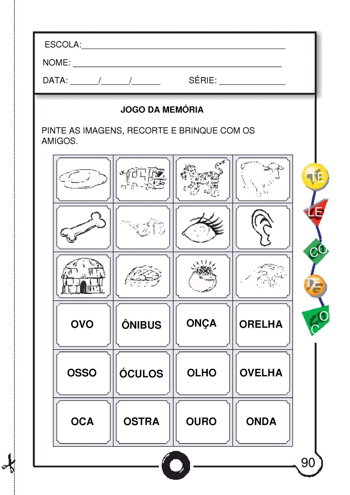 Atividade Com A Letra O Para