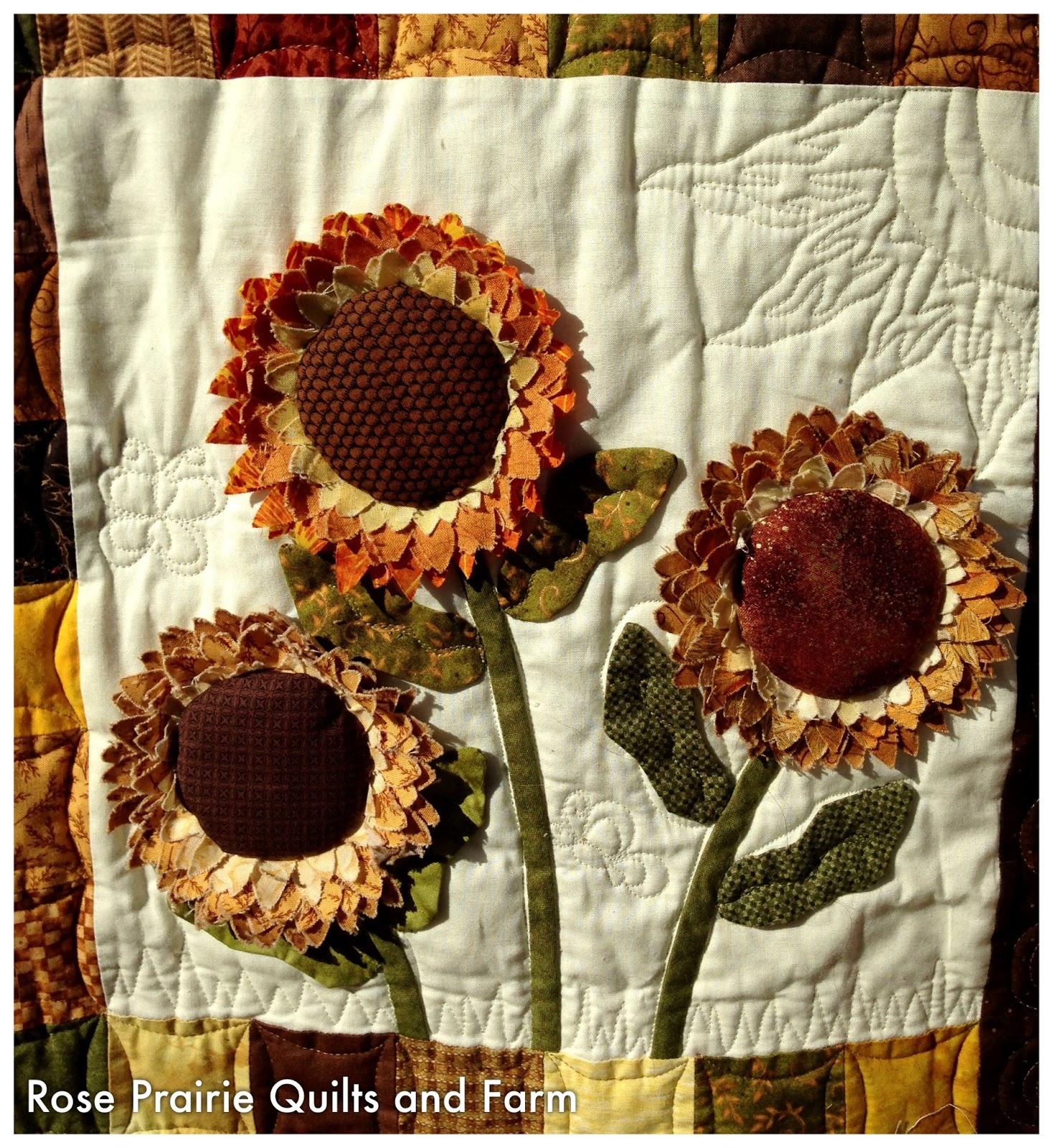 Rose Prairie Quilts and Farm My Sunflower Quilt