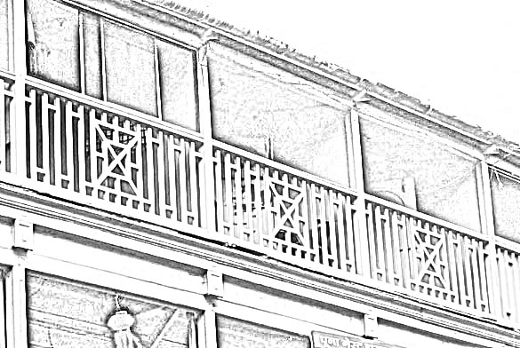criss-cross simple railing design