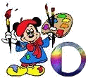 Alfabeto de Mickey pintor O.