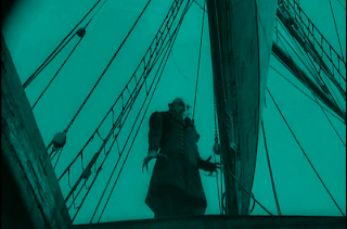 Max Schreck as Count Orlok in Nosferatu, Orlok Walks on Ship's Dock, Directed by F. W. Murnau