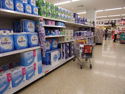 toilet tissue aisle sainsburys supermarket farlington