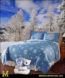 winter bedding snow wonderland theme snowflake bear duvet polar wall arctic murals bedrooms decorating christmas penguin covers bedroom decorations sets