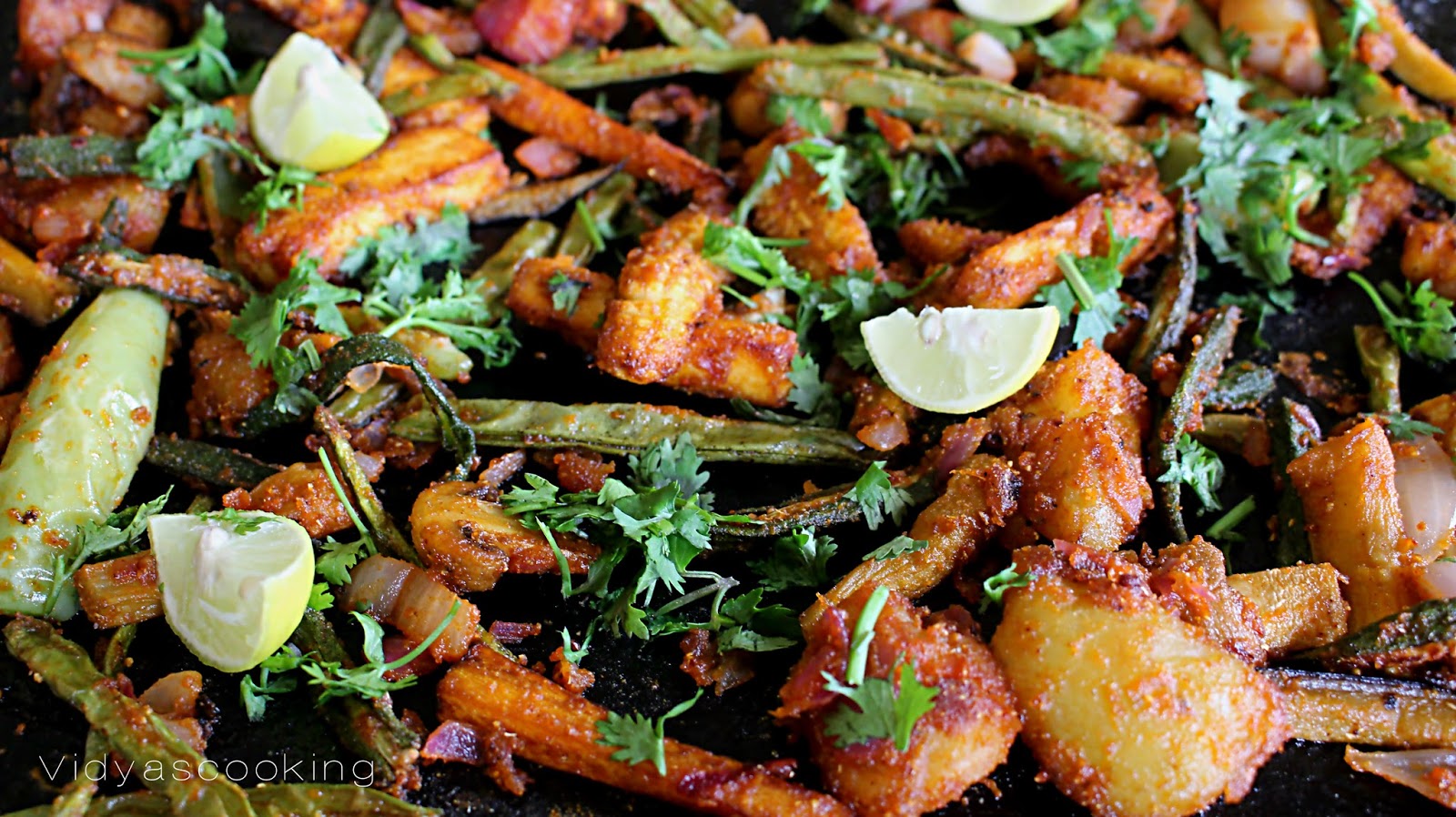 Mixed Vegetables Tawa Zunka Recipe