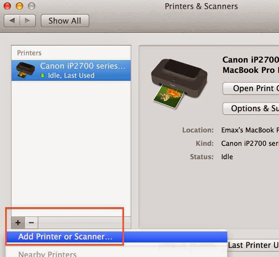 Artikel Komputer Cara setting Printer di Mac book