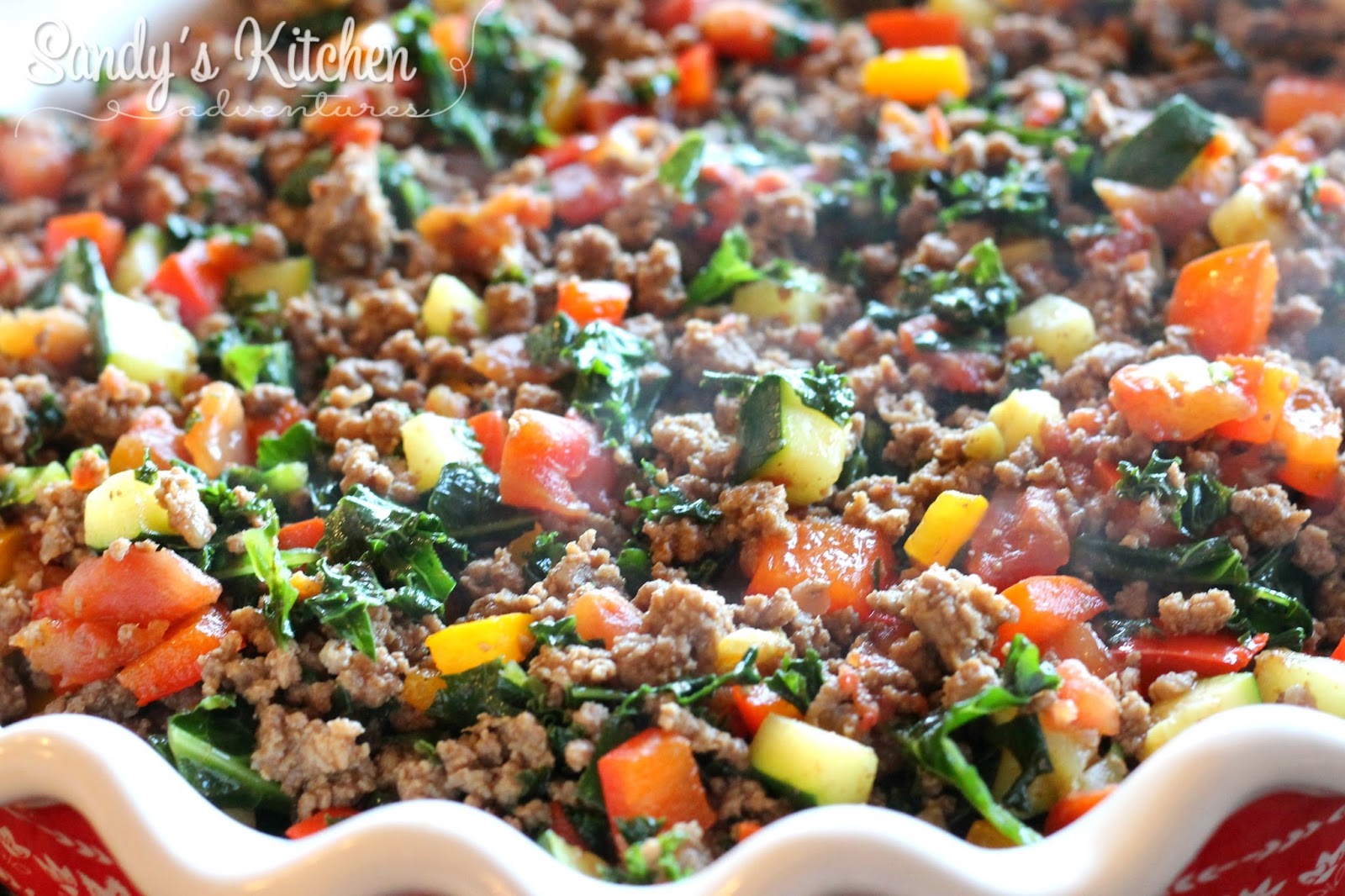 Cheesy Taco Vegetable Skillet | Sandy's Kitchen