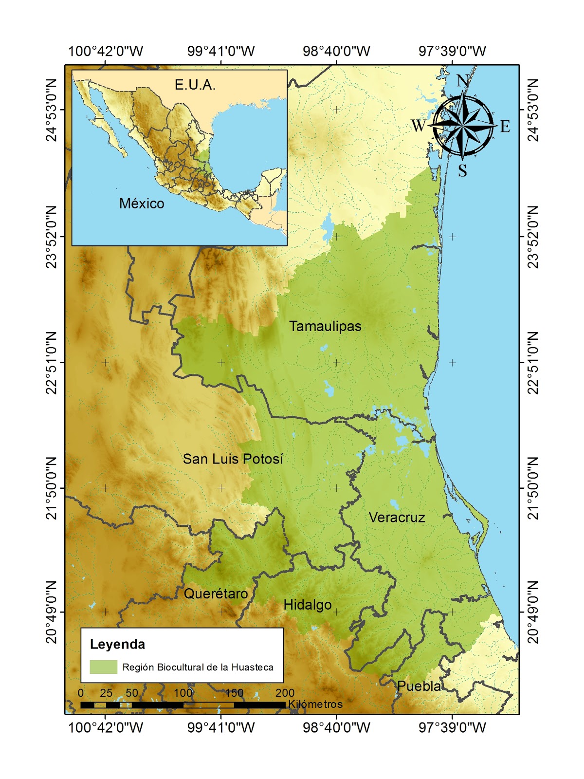 Mapa Huasteca Mapa Huasteca