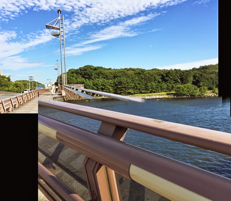 品川、勝島橋からの風景。iPhone6plusのパノラマ撮影