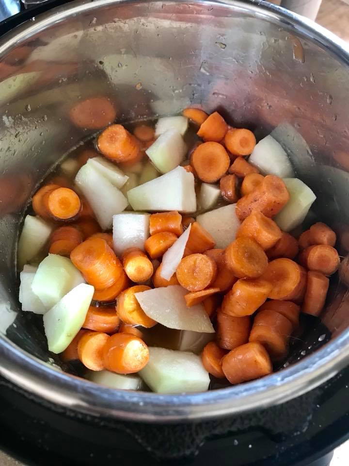 Fashioned4You Instant Pot Kohlrabi and Carrot Mash