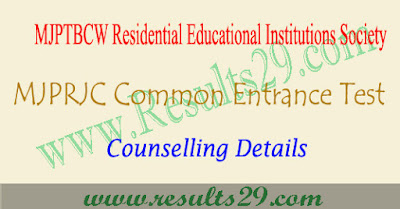 TSMJBC RJC CET Counselling dates 2024, certificate verification