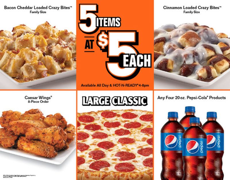 Little Caesars Debuts New 5 Value Menu and New Cinnamon Loaded Crazy Bites