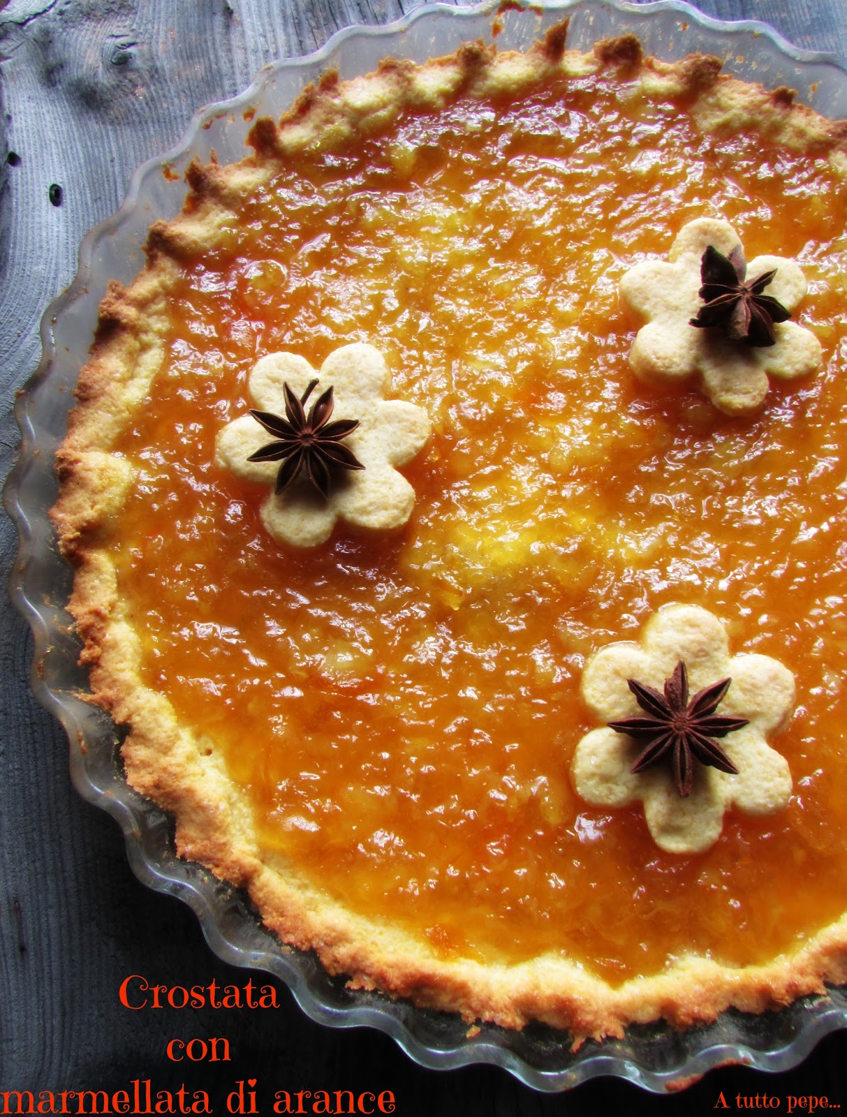 crostata con marmellata di arance con frolla light al mais e yogurt... benvenuta primavera!