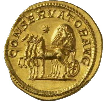Elagabalus, on holy days, placed the meteorite a driverless chariot, and allowed it to be paraded around the city, seemingly directing itself, as depicted on this coin of the realm, which is ironically one of the most common-finds--for an empire who never existed. The idea of a divine stone is called a baetylus and one finds several examples of worship throughout history.