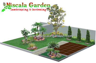 Desain Taman Tropis Modern