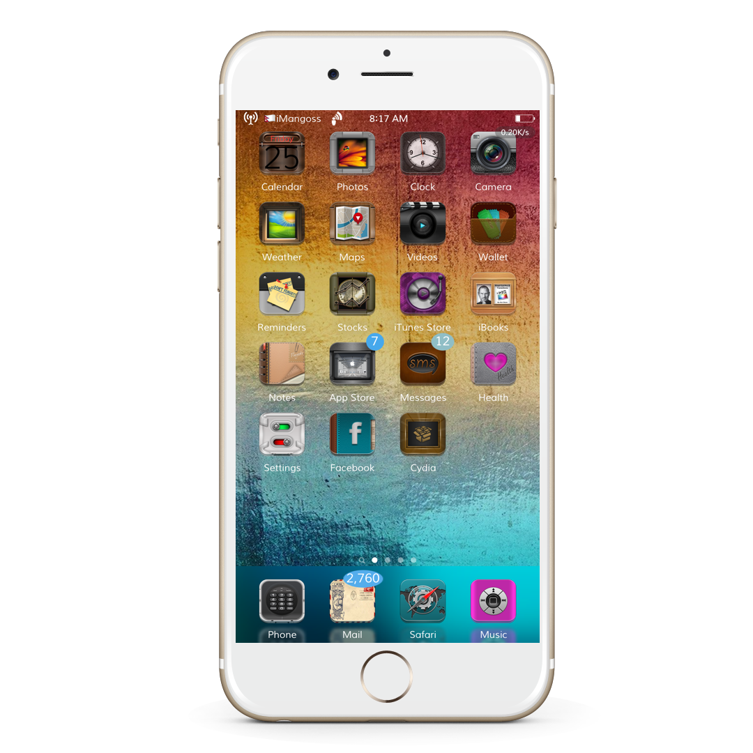 Download iphone ios 8 theme for android 7