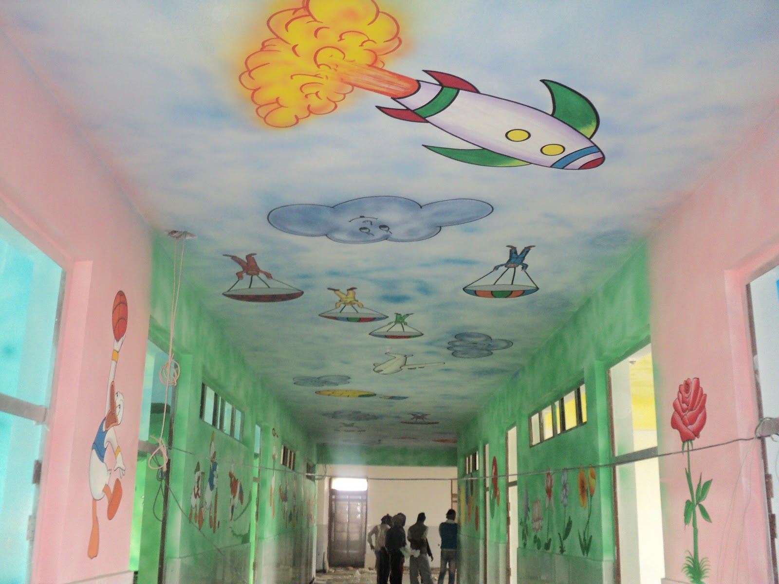 PLAY SCHOOL WALL PAINTING,3D CARTOON PAINTING,SCHOOL PAINTING,CARTOON