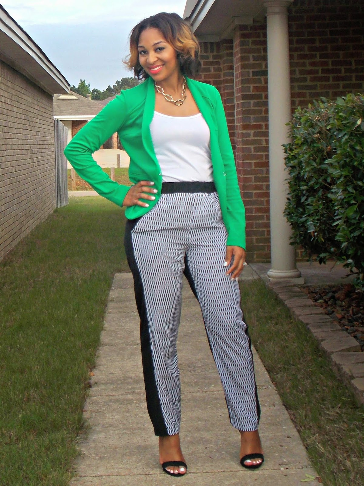 ChicNEverything Work Chic Printed Pants