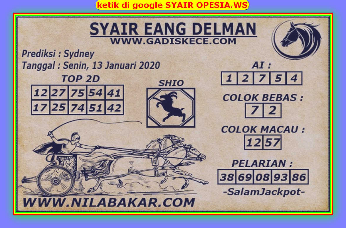 1 New Message Kode Syair Sydney 13 Januari 2020 Forum Syair Togel Hongkong Singapura Sydney