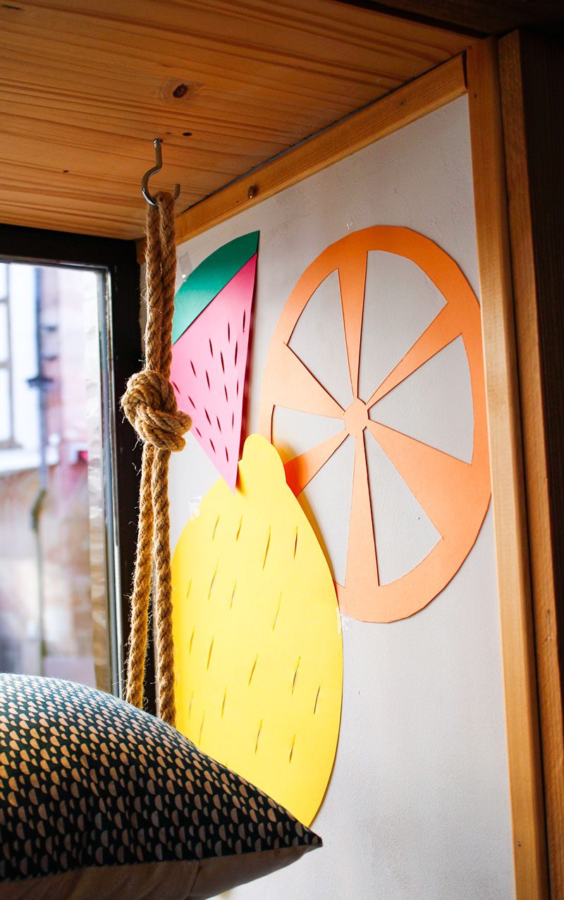 paper cut window display by Camille Epplin