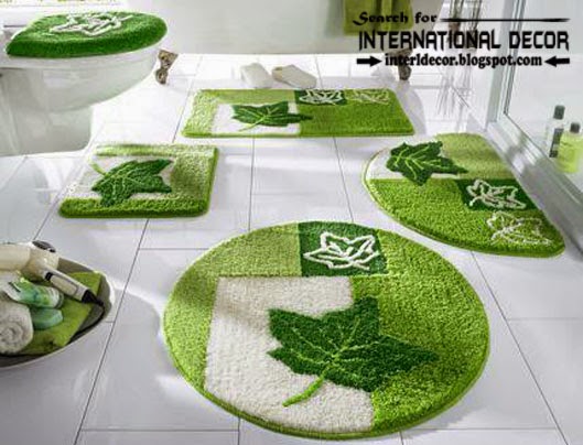Italian Bathroom Rug Sets In Green 5, Green Bathroom Rugs