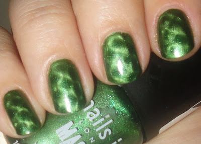 nails inc. spitafields with fishnet manget nail polsih swatch