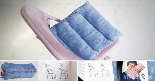 Flying Tiger €2 sale dream days blue velour roll up pillow seat 