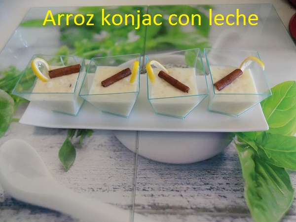 Arroz konjac con leche