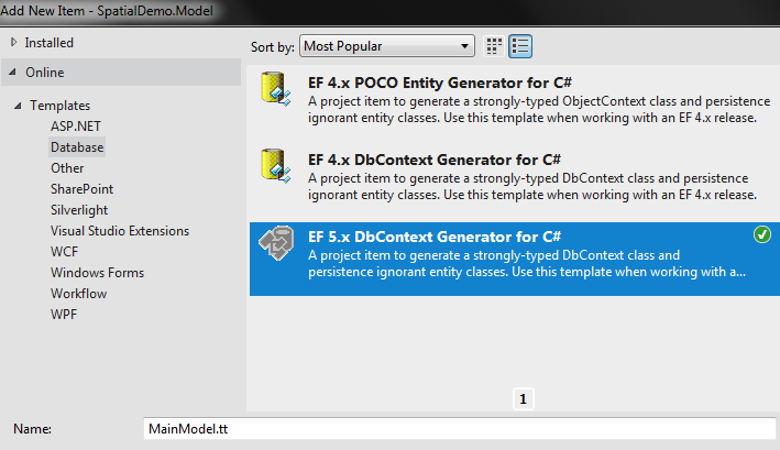 Pedro's Tech Mumblings: Entity Framework 5 and Spatial Data (Part 1 ...