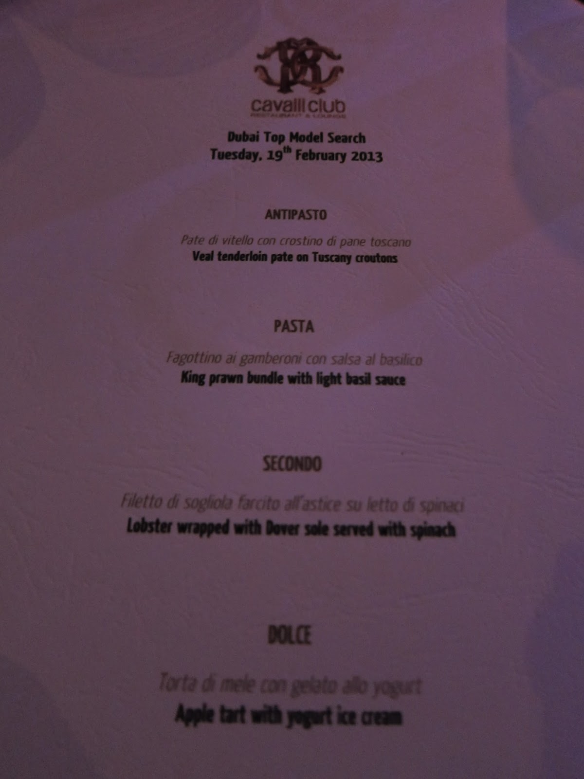 Culinary Delights, by Saba Wahid Dinner at Cavalli Club and More!