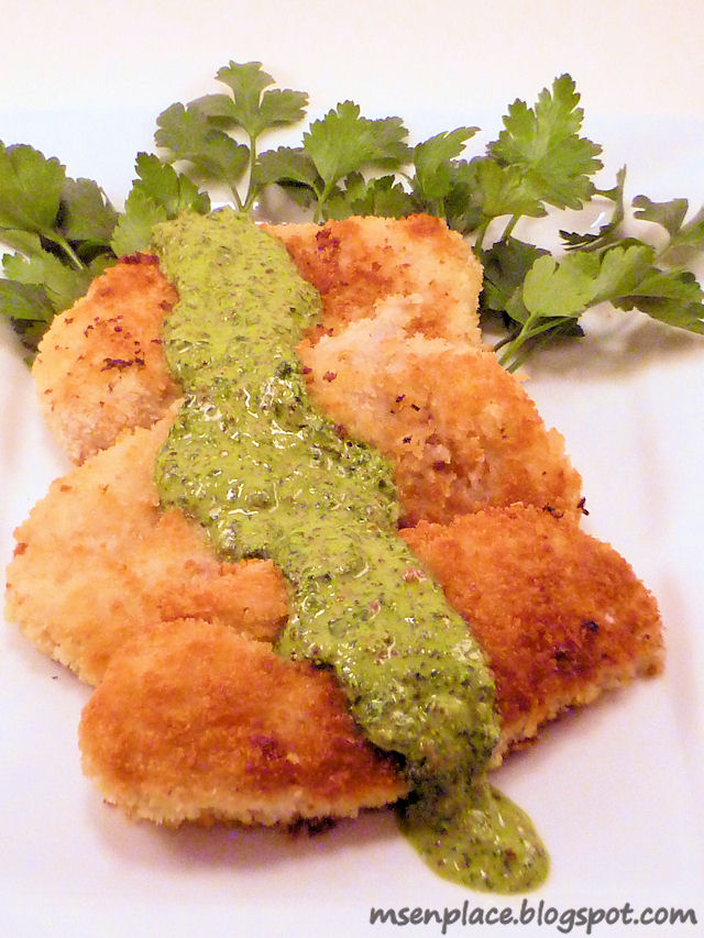 Ms. enPlace Springy Things {Parsley Shallot Sauce}