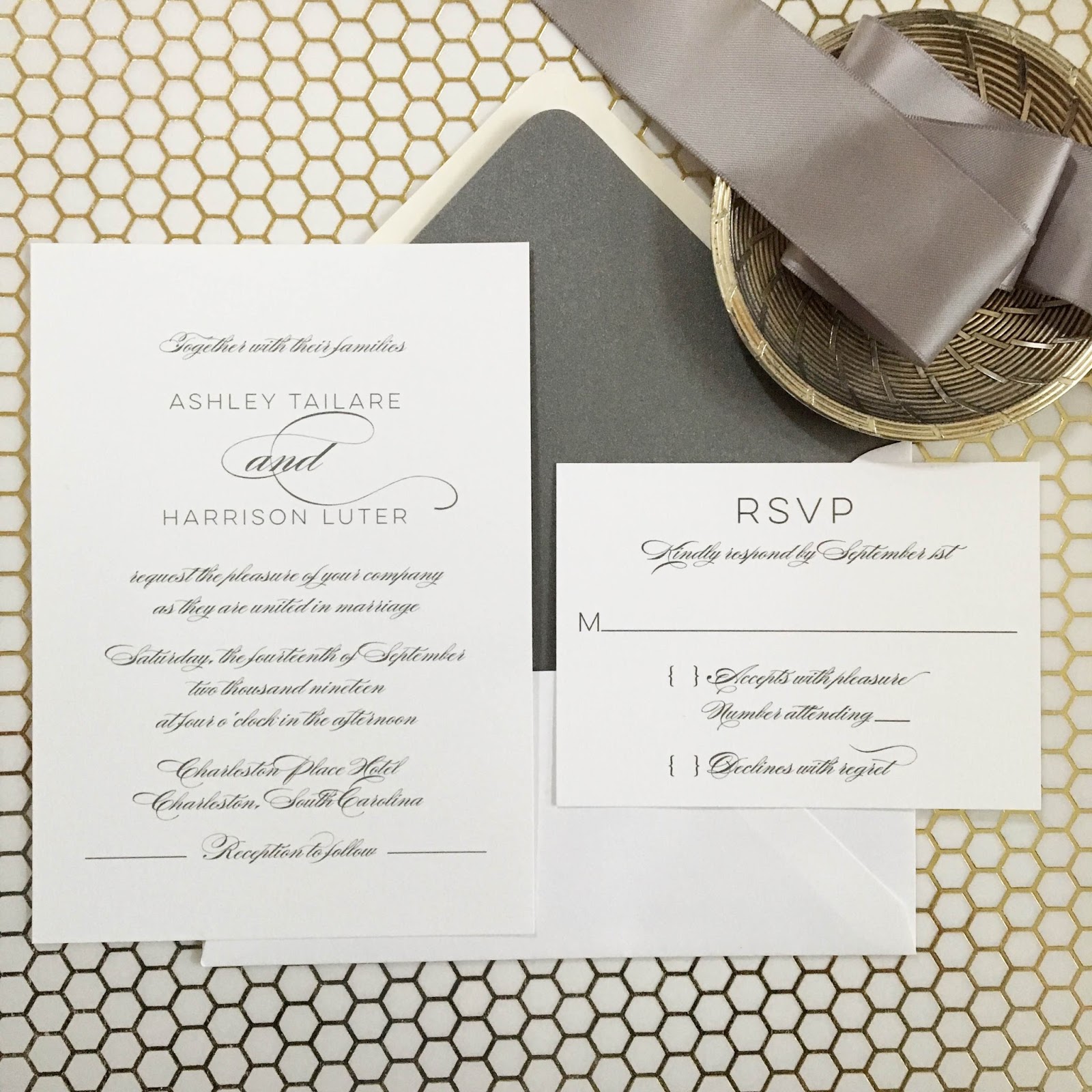 Blush Paperie: Contemporary Wedding Invitation