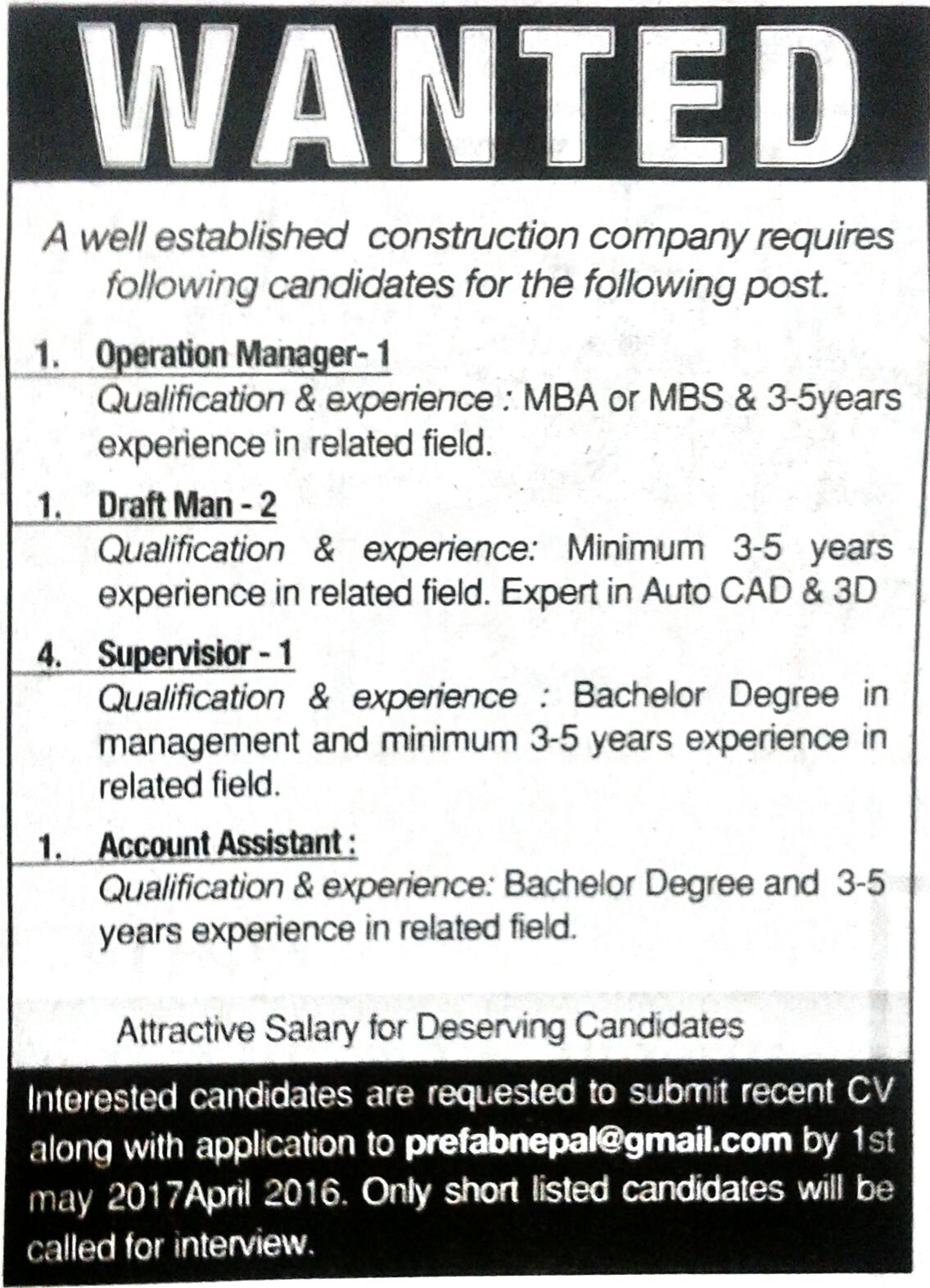 Job news in Nepal