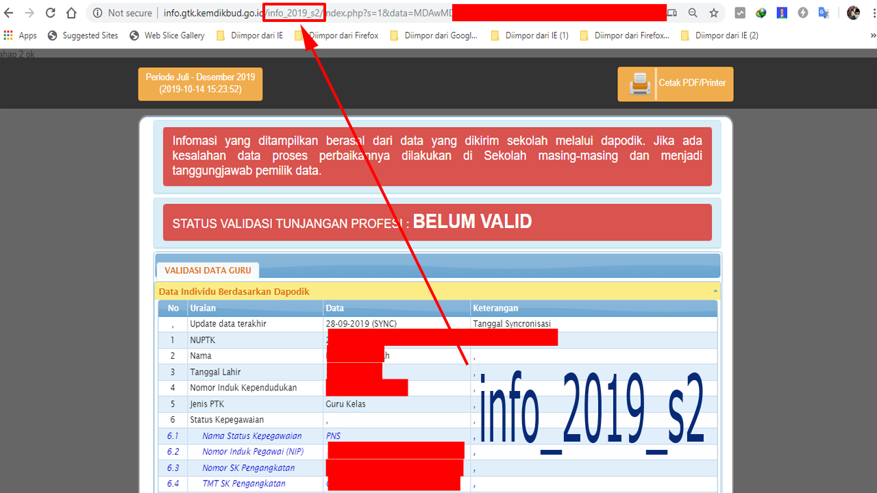 Cek dan cetak info gtk periode juli Mencoba Login Info GTK Tanpa Email dan Password PTK Dapodik