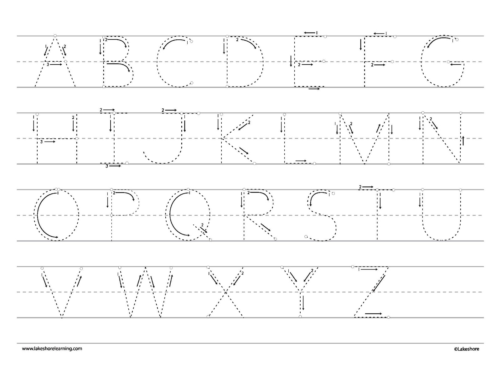 Free Printable Abc Tracing Chart