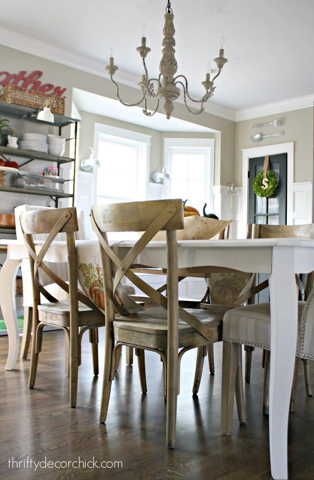 white kitchen table wood chairs