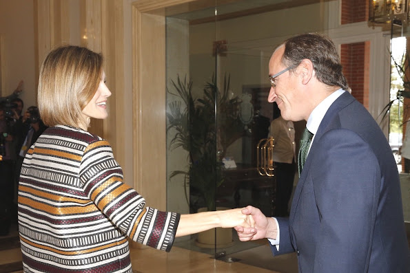 Queen Letizia attends a meeting with Royal Board on Disability Council at Zarzuela Palace