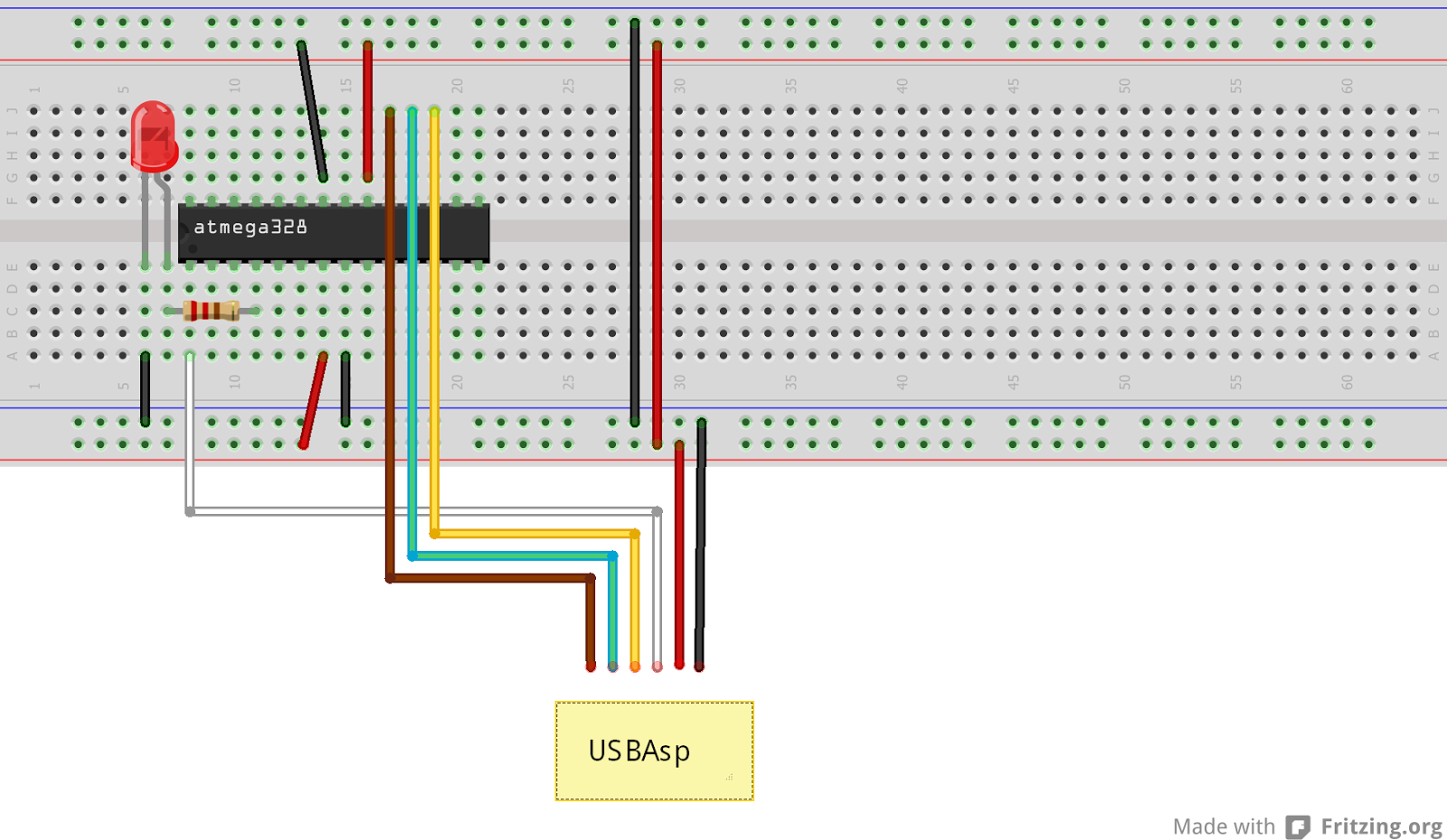 Arduino: Programowanie Atmega328P-PU za pomocą USBAsp