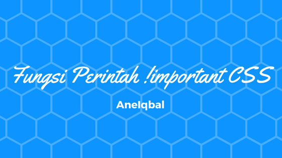 fungsi perintah important css fungsi perintah important css