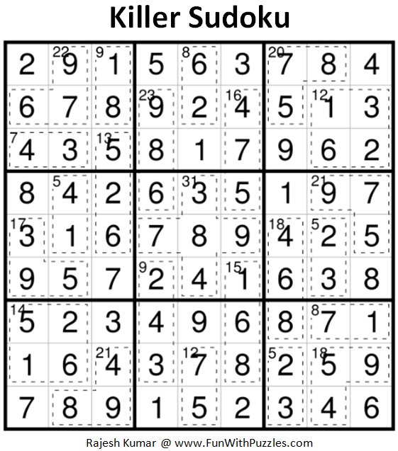 Killer Sudoku Puzzles (Fun With Sudoku #233, #234)