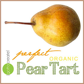 Perfect Organic Pear Tart - leave the skins on for added color, texture and nutrition | Recipe at I Gotta Create