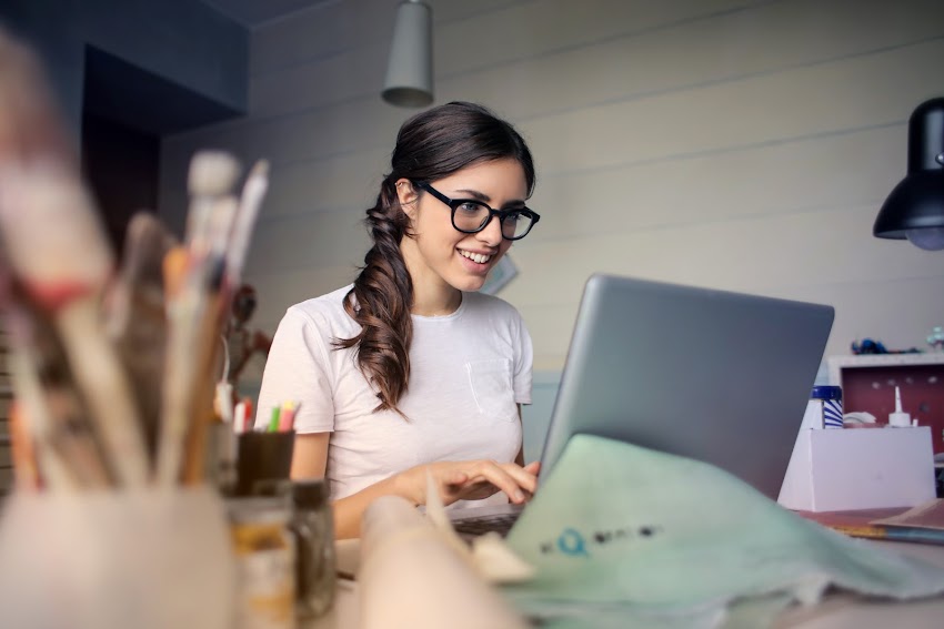 Photo of Woman Using Her Laptop Photo of Woman Using Her Laptop
