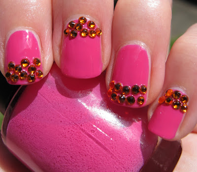 Never Enough Nails: Born Pretty Store Summer Fun With Orange Crystals!